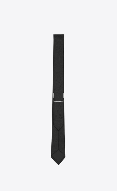 Tie in black paisley silk jacquard